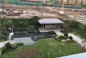 南潯公園里售樓部施工現場(chǎng)